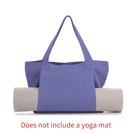1Pc Yoga Bag Yoga Mat Storage Tote Large Capacity Portable Canvas Storage Bag for Fitness Pilates Outdoor Exercise