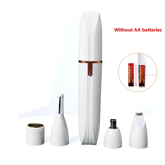 4 in 1 Electric Hair Remover Razor Full Body Shaving Facial Epilator Shaver Eyebrow Trimmer Nose Bikini Line Painless Epilator